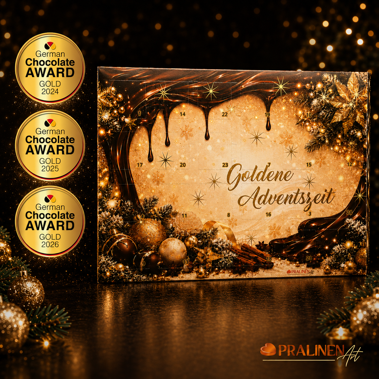 Exklusiver Adventskalender f&uuml;r Erwachsene  Pralinen & Schokolade