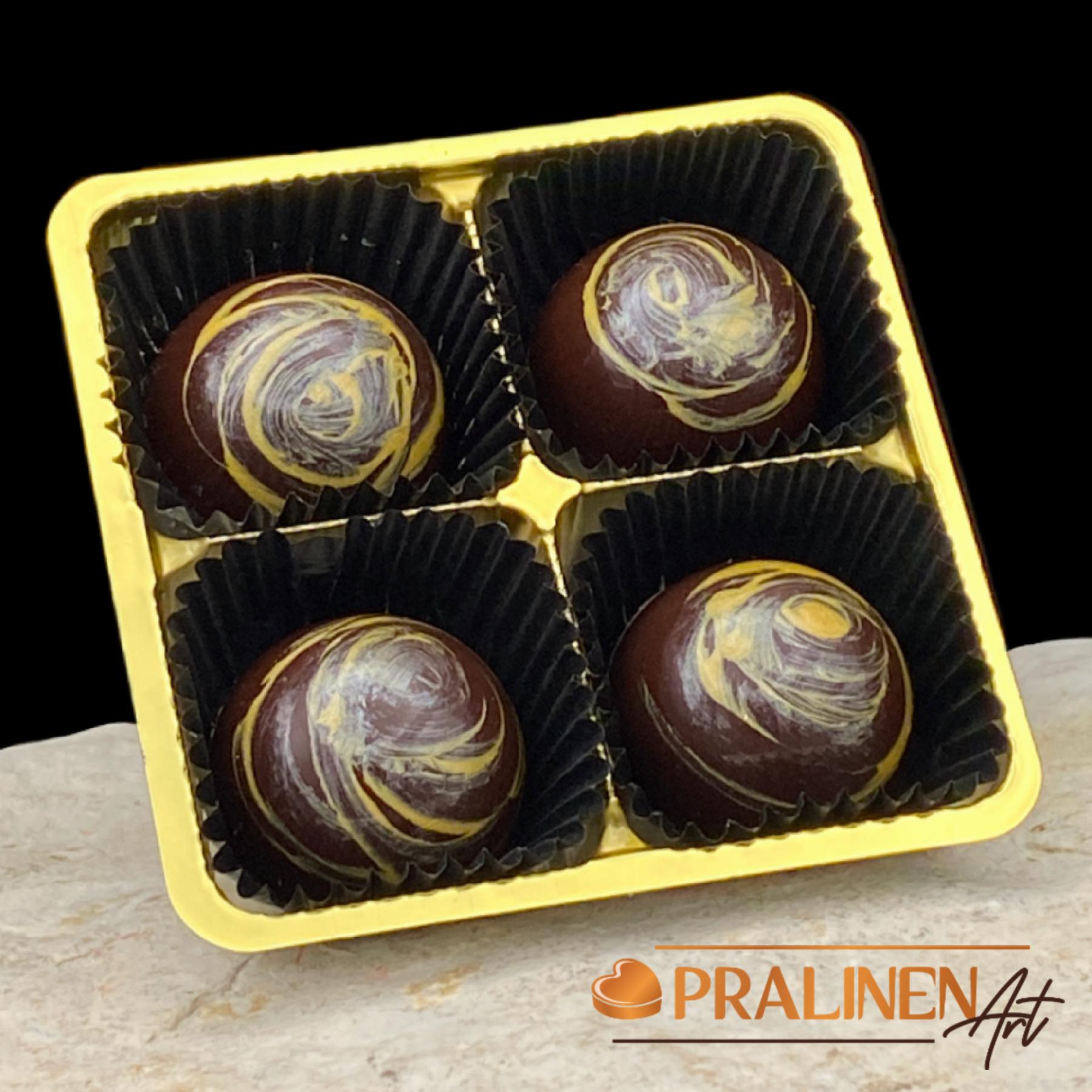 MarzipanCreme| mit Amaretto | 4 handgefertigte Pralinen