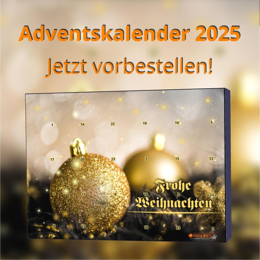 Exklusiver Adventskalender 2025 mit edlen Pralinen & Schokolade - Gold