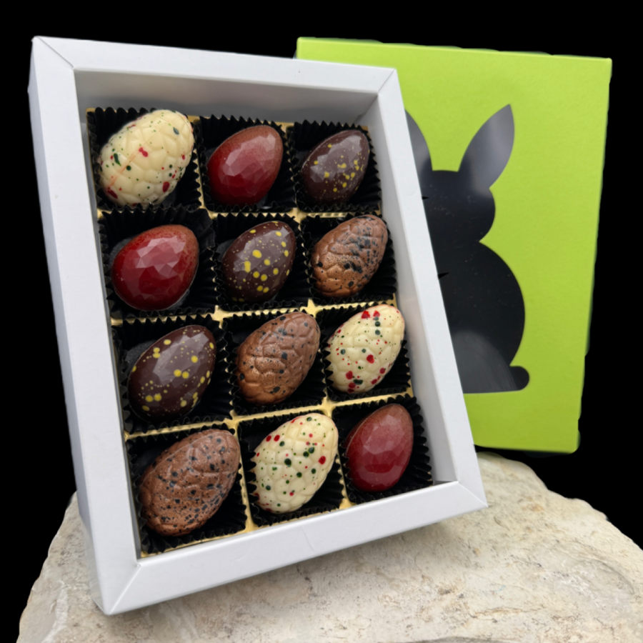  12 Eierlik&ouml;r - PralinenVariation HASENGL&Uuml;CK  |  | 4 spannende F&uuml;llungen